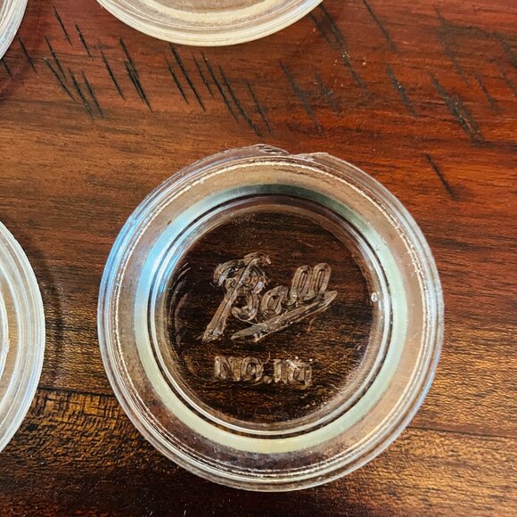 Vintage Glass Ball & Atlas Jar Lids Glass Canning Jar Lot of 6 - Picture 8 of 9